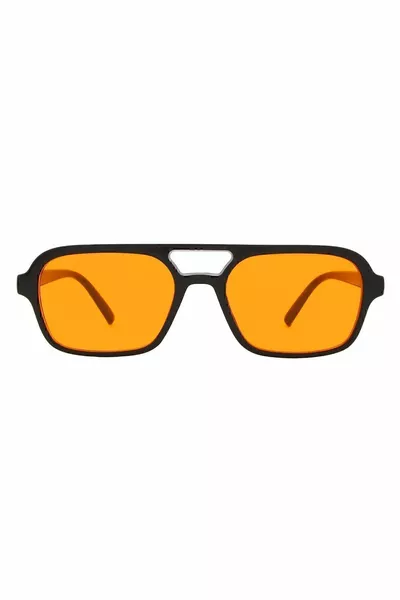 Chico Orange Black Vintage Fashion Lightweight Unisex Sunglasses