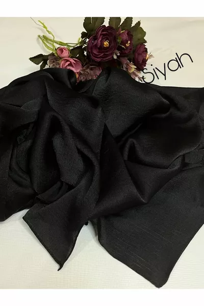 Foulard en soie Janjan châle noir