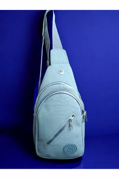 Серый унисекс Боковой крест сзади Грудь и талия с USB-выходом для наушников Отделение для мобильного телефона