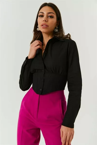 نسائي مشد أسود خصر مطاطي