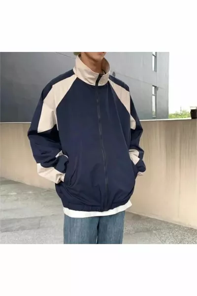Ellevana Baggy Parachute College Jacket
