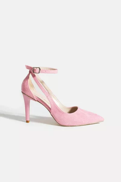 Soul Pink Suede Cheville ceinturée Talons Femme