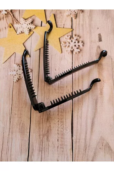 2 Barrettes de Banane Noire Taille Petite