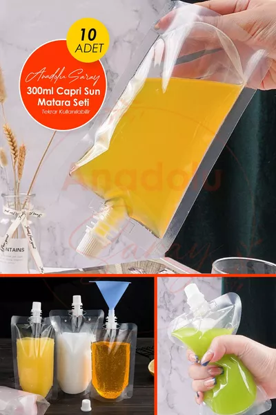 Set di borracce riutilizzabili da ml Capri Sun | Borraccia per caffè, latte, acqua senza BPA