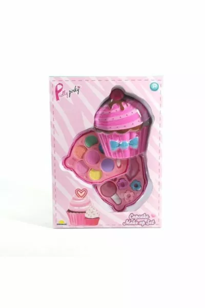 Kids Set Girls Pink Pretty Pinky Cupcake Makeup Beauty Set