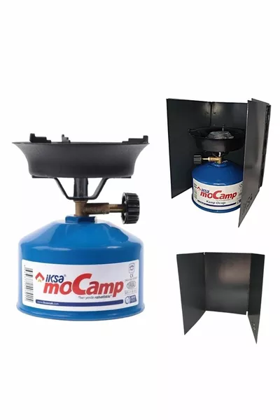 حاجز رياح متوسط الحجم قابل للطي من إكسا بثلاثة أجنحة - حاجز الرياح لموقد التخييم