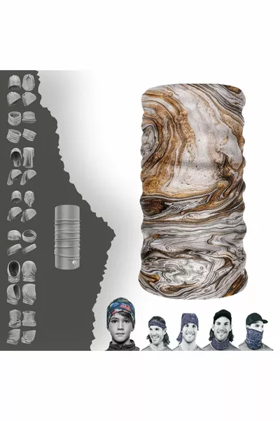 Изкуство Ебру Пясъчен модел Безшевна тръбна бандана Бандана Бъф Лента за коса