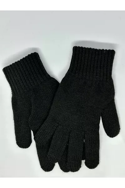Schwarze Strick-Unisex-Handschuhe / Damen / Herren Balaclava-Bekleidung