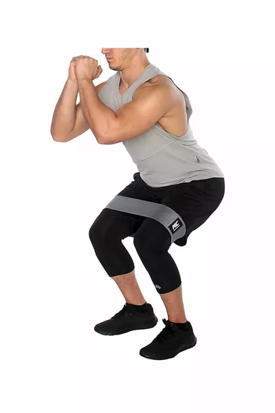 شريط مقاومة للتمرين بالحلقة - رمادي غامق