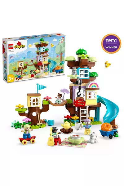 ® DUPLO® 3 в 1 Дървена къща + Комплект за създаване на играчки (части)