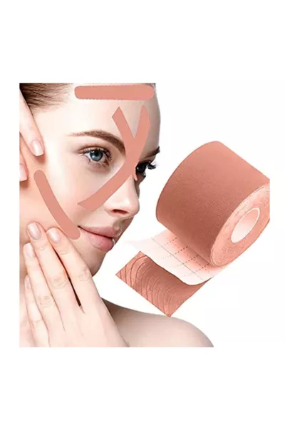 Cotton Tape for Face Area, Face Yoga, Pain Relief, Sports Tape 5cm x 5m