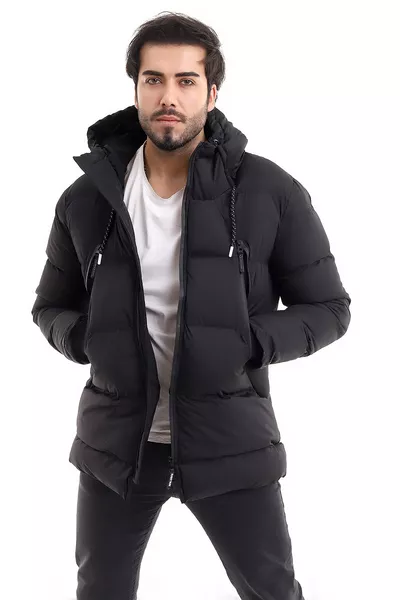 Водонепроницаемый и ветронепроницаемый мужской черный длинный пуховик с меховой подкладкой & куртка & парка