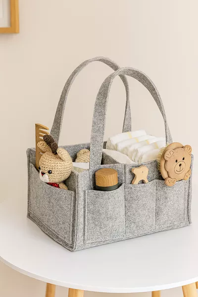 Moeder Baby Vilten Verzorgingstas Organizer voor Pasgeborenen Multifunctioneel