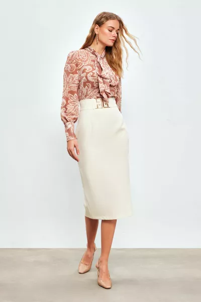 ملحق تنورة قلم رصاص مفصلة - TAŞ