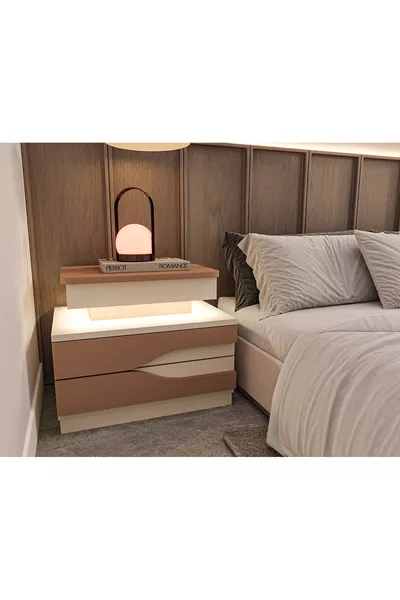 Nightstand with NFC Card and Hidden Compartment