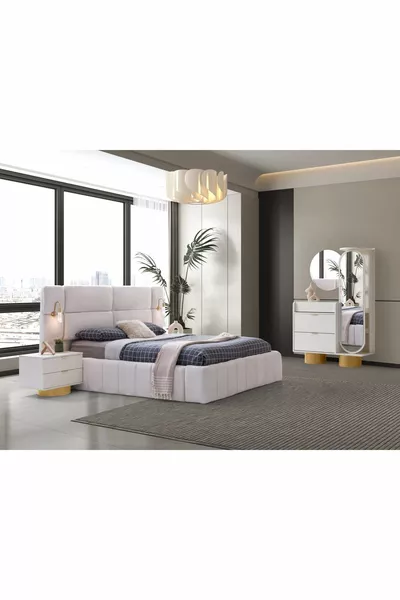 Ensemble de chambre à coucher Dicle en MDF % | Livraison et installation gratuites