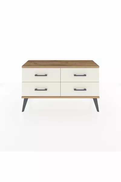 خزانة أرجيس ب٤ رفوف خشب الصنوبر-الرملي