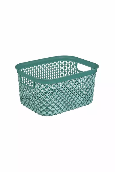 Точкувано двуцветно кошче 7 литра зелено