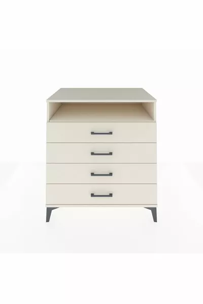 Комод Kronos с одной полкой и 4 ящиками Лунный камень-Лунный камень