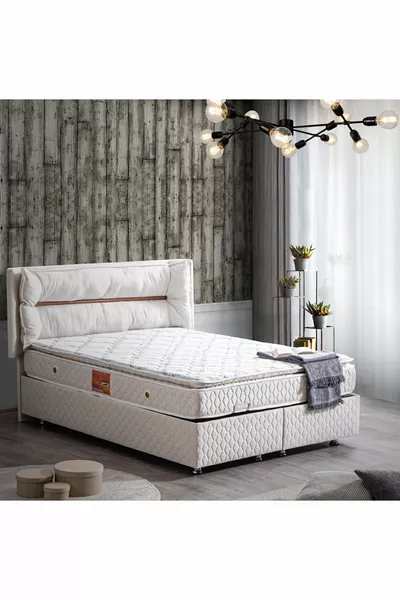 طقم سرير رئيسي برشلونة مفرد - كريمي
