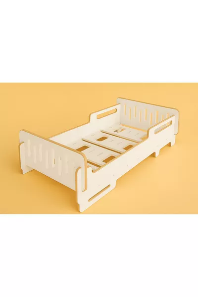 Kinderbodenbett-Kinderbettgestell - cm - Baby- und Kinderbett - MDF - WEIß