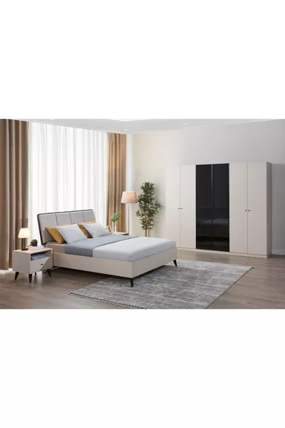 غرفة نوم سولينا، بيج، بستة أبواب