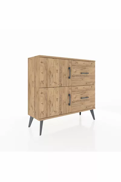 Arges Şifonyer Tek Raflı 2 Çekmeceli 2 Kapaklı  Çam-Çam