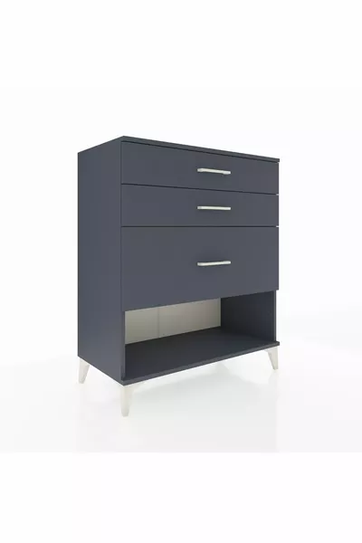 Hyperion Kommode 3 Schubladen Anthrazit-Anthrazit