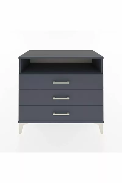 خزانة هايبرين بدرجين ورف واحد أنثراسيت-أنثراسيت