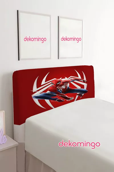 غطاء رأس السرير بنقشة الرجل العنكبوت الأحمر (لشخص واحد)