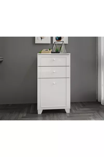 Tokyo 3-Drawer White Dresser