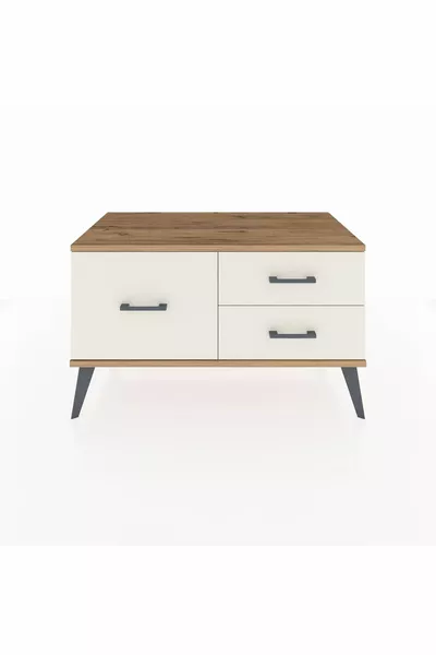 Hyperion Dressoir 3 Lades Den-Hout/Marmergrijs