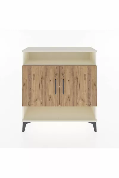 أرجيس دولاب 3 رفوف 2 أبواب حجر القمر-صنوبر