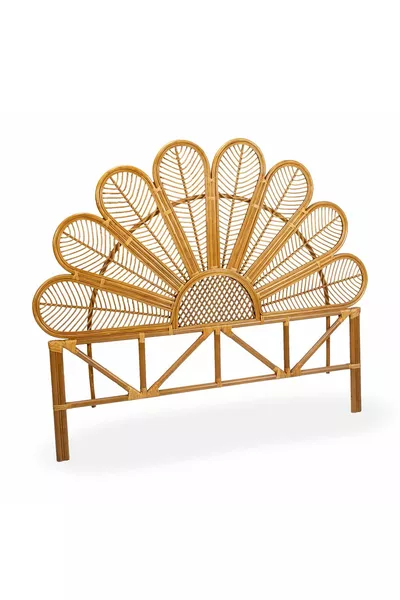 رأس سرير من الخيزران - لون عسل