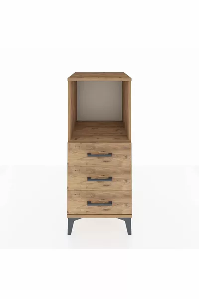 Hyperion Nachtkastje Met Eén Plank En 3 Lades Den-Hout