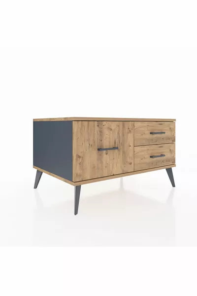 Кронос скрин с 3 чекмеджета Антрацит-бор