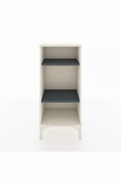 Arges Nachttisch mit 2 Regalen, Onyx-Anthrazit