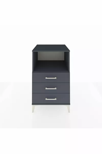 خزانة كرونوس بطابق واحد وثلاثة أدراج أنثراسيت-أنثراسيت