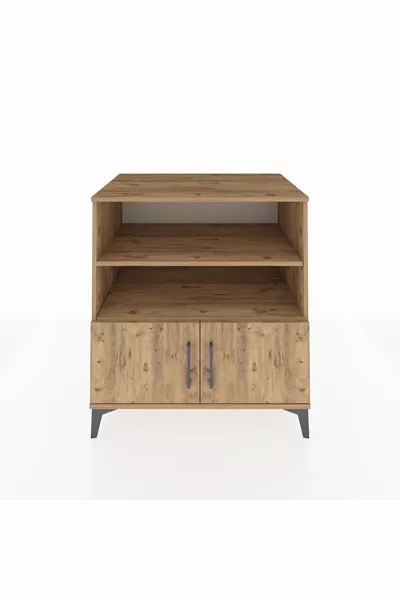 خزانة كرونوس بثلاثة أرفف وبابين، خشب الصنوبر-صنوبر