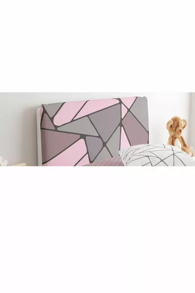 Copri Testata Letto Base Camera da Ragazzo Tinte Rosa Motivo Geometrico