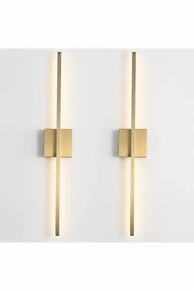 إضاءة حائط تعمل بالبطارية، مصباح حائط داخلي K 1 قطعة، ذهبي عتيق