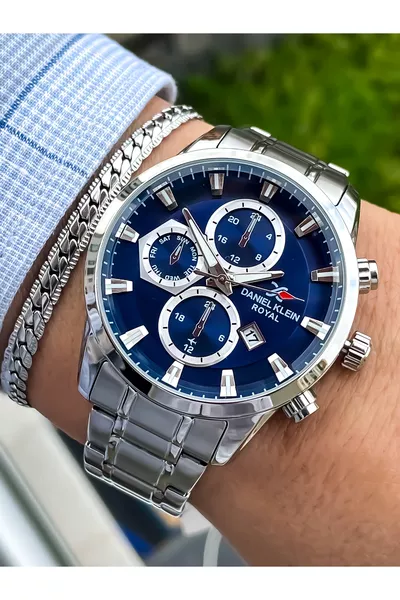 ساعة يد رجالية من الفولاذ باللون الفضي للموسم الجديد، مقاومة للماء حتى 3 ضغط جوي، مع سوار هدية، هدية ليوم الأب