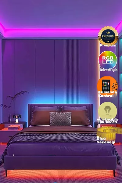 Sound and Music Sensitive TV Back RGB Strip LED Plug and Play 3 Meters