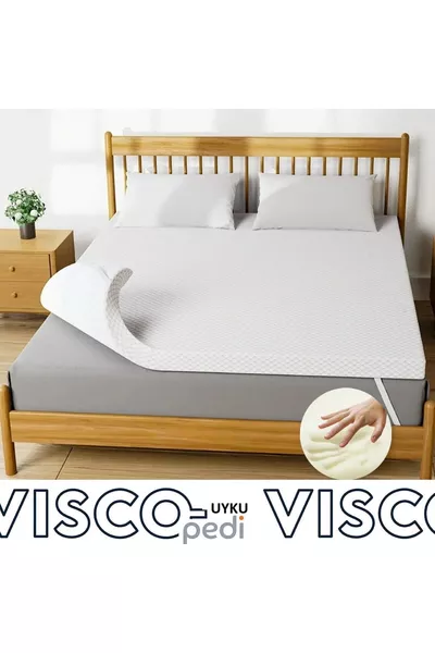 % Visco Monopezzo, Materasso Dormi Pad (medio morbido) di 7 cm di spessore, 2 Federe