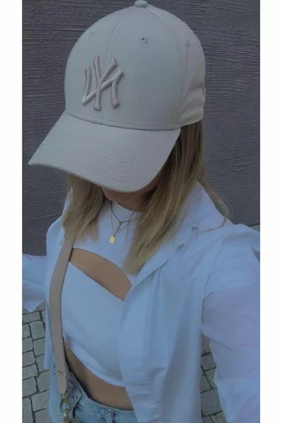 Unisex Baseball Ny Hat Ecru - Ecru