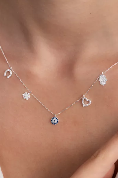 Women's Luck Model  Sterling Silver Necklace