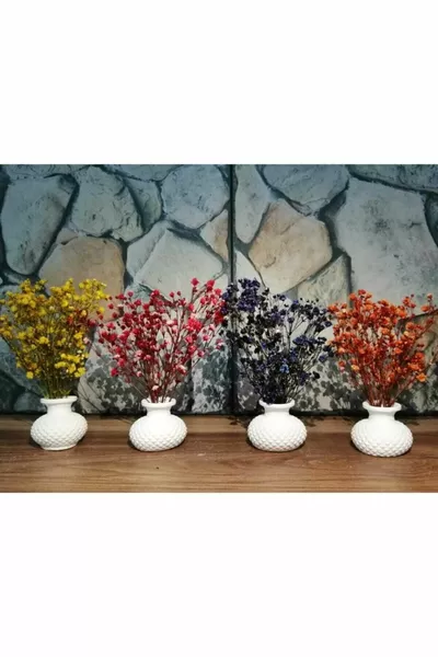 Набор из 4 декоративных ваз с ручными цветами