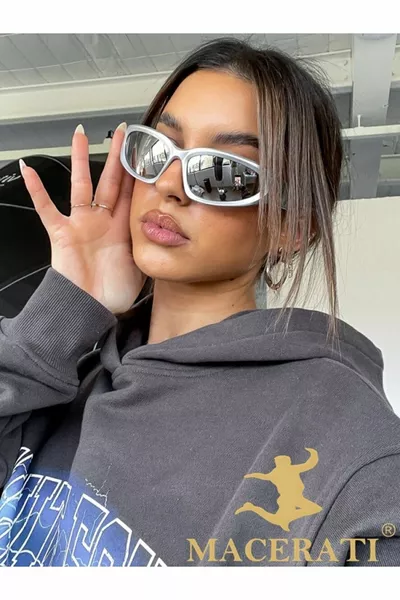 نظارة شمسية عاكسة فضية k للجنسين 