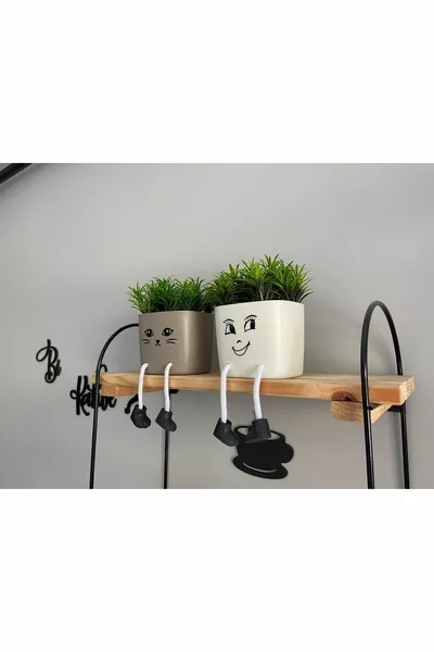 Linaline Dekorative 2er-Set Schwingende Künstliche Blumen mit Standfuß - Tisch-/Wohnungs-/Bürodekoration