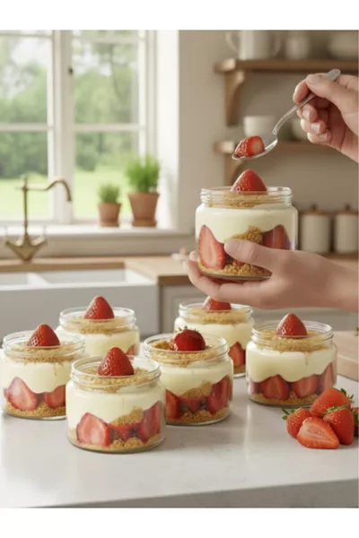 Set da 6 Bicchieri Magnolia Coppa Dolce con Coperchio Colorato  cc